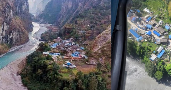 बूढीगण्डकी नदीमा आएको आस्मिक बाढीका कारण उत्तरी गोरखाको जगत गाउँ नाकाबन्दीमा